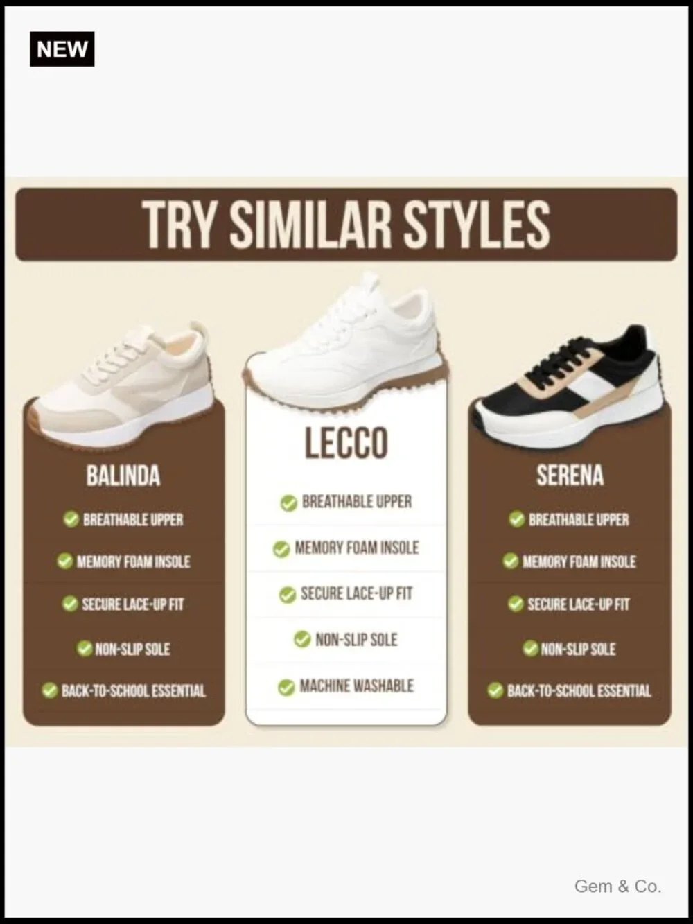 Fashion Sneakers Memory Foam Non-Slip Lightweight Lace-Up Casual Walking Shoes